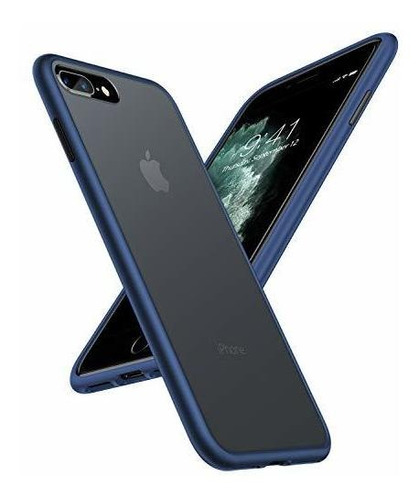 Funda Para iPhone 8 Plus Color Traslucido Mate Azul Silicona