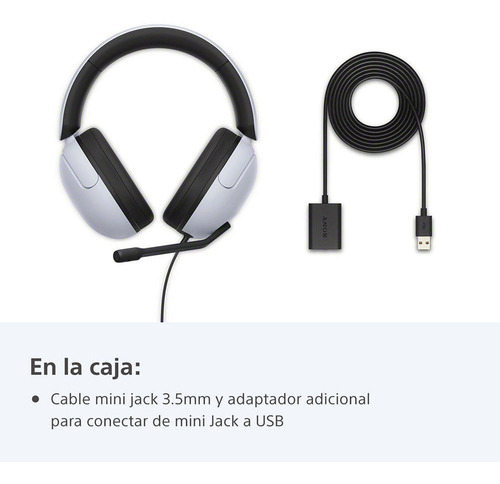 Sony Diadema Gamer Inzone Alambrica H3 Mdr-g300 Blanco