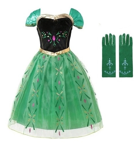 Disfraz Niñas Princesa Muñeca Frozen Disney Accesorios Guant