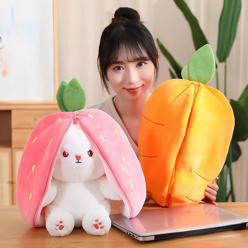 2 Muñecos De Peluche Con Forma De Conejo Con Forma De Fresa