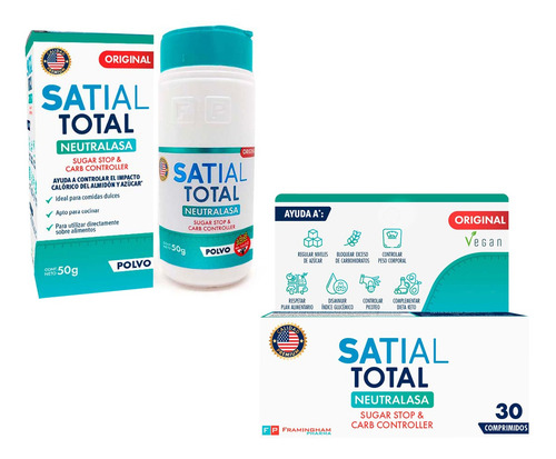 Kit Satial Total Neutralasa 30 Comp + Control De AzĂșcar 50 G