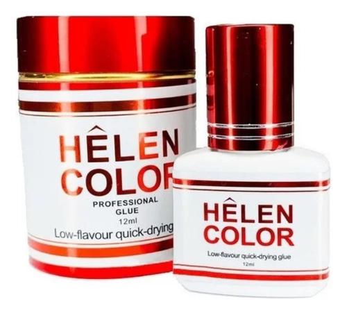 Cola Cílios Profissional Helen Color 12ml Cor Red