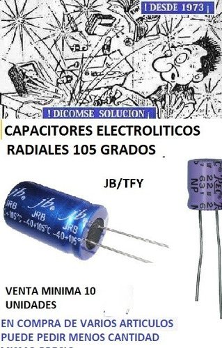 Capacitor Electrolitico 105° 100 Uf X 450v -22 X 36mm C/u