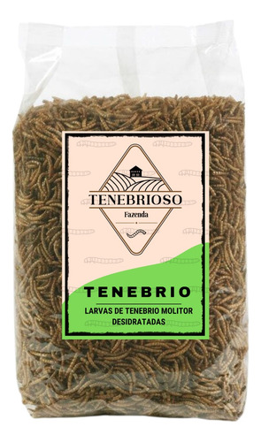 Larvas De Tenébrio Comum Desidratada - Molitor - 100 Gramas