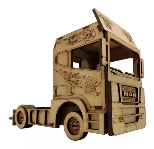 Quebra-Cabeça 3D, CAMINHÃO TRUCK COM CARROCERIA 87 peças em MDF -  DINOBRINQUE # Todos os Modelos de Quebra-Cabeça 3D Dinobrinque