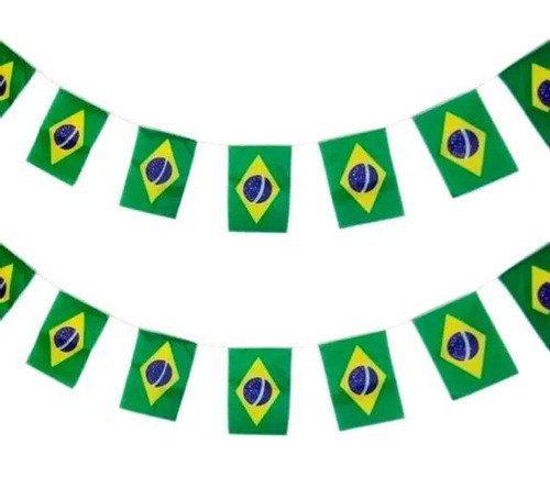 Varal Bandeira Brasil - 3 Metros