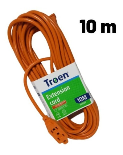 Extensión Eléctrica 10  Mtr 2x16 Troen