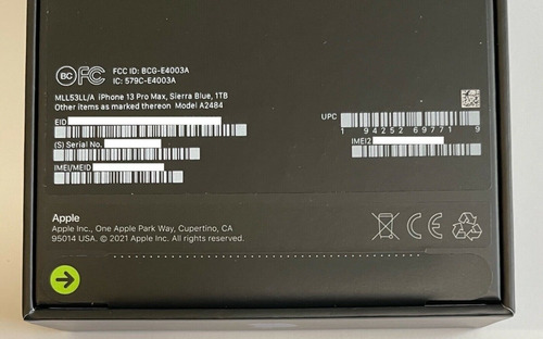 Imagen 2 de 3 de Apple iPhone 13 Pro Max 1tb Blue Factory Unlocked Gsm 5g