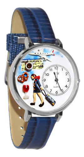 Whimsical Gifts Reloj 3d Para Mujer | Acabado Plata Grande |