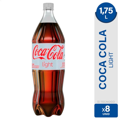 Imagen 1 de 5 de Gaseosa Coca - Cola Light Pet X8 Botellas - 01mercado
