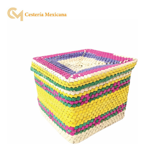 Imagen 1 de 3 de Caja Cuadrada De Palma Grande