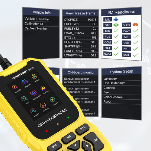 Scanner Diagnóstico Automotriz Obd2 V520 Multifuncional