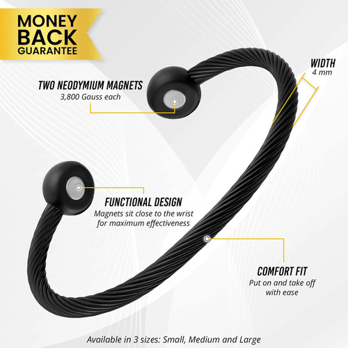 Magnetrx Pulsero De Pulsera Magnética - Brazaletes De Braza