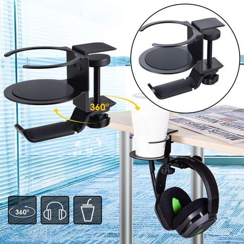 Soporte Para Auriculares Portavasos Debajo Del Escritorio