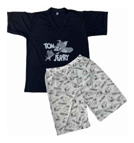 Pijama De Tom Y Jerry Para Hombre En Pantaloneta