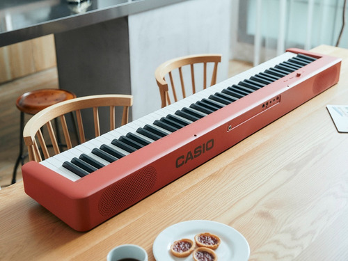 Imagen 3 de 6 de Piano Casio Digital Cdp-s160 Rojo