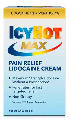 Crema Pomada Para Dolor Muscular Lidocaina Mentol Icyhot Max