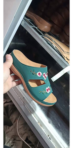 Sandalia Ortopédica Mujer Beige 36 Zapatos Flor