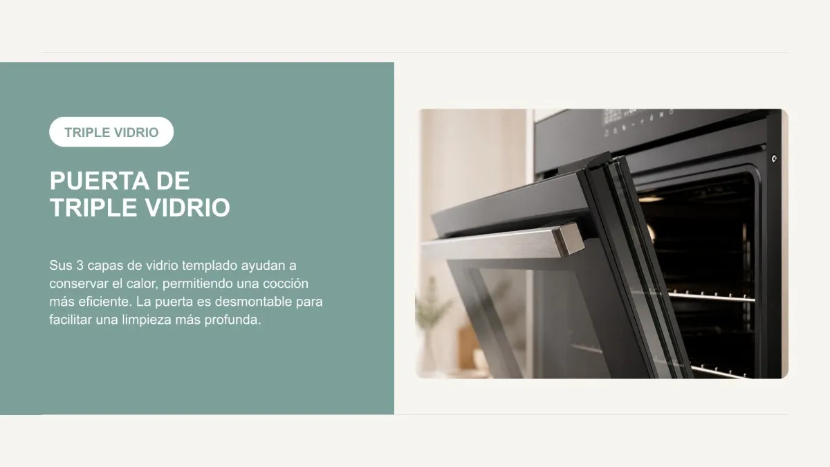 Puerta de horno Soft Close con apertura suave y controlada