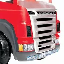 Caminhão de Brinquedo Magic Toys Truck 9300 Plástico com Pedal Vermelho