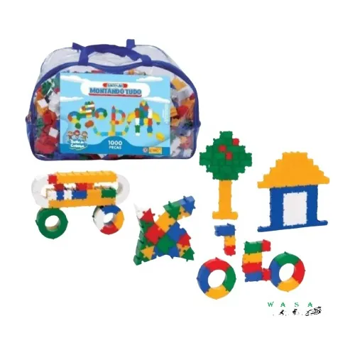 Blocos De Montar Brinquedo Educativo Monta Monta 1000 Peças