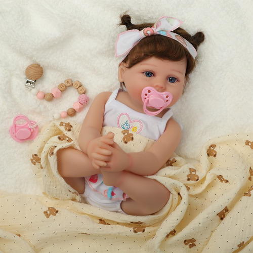 45cm Muñeca De Bebé Reborn Bebé Niña De Silicona