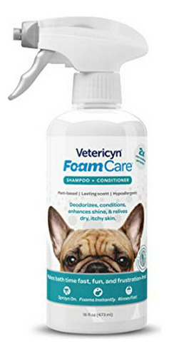 Vetericyn Foamcare Pet Shampoo Plus Conditioner, Spray-on Sh