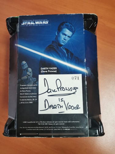 Darth Vader Y Obi Wan Con Autógrafo De David Prowse (Usado)