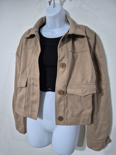 Chaqueta Beige De Paño M/l