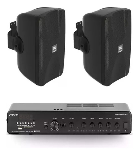 Receiver Frahm Slim 3500 App+par Caixa Passiva Jbl 6 C-sa6 127/220V