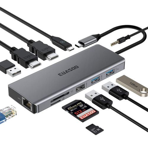 Concentrador Hub Usb-c De 11 Puertos | Ethernet / Hdmi / Pd