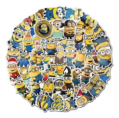 Minions - Set 50 Stickers / Calcomanías / Pegatinas