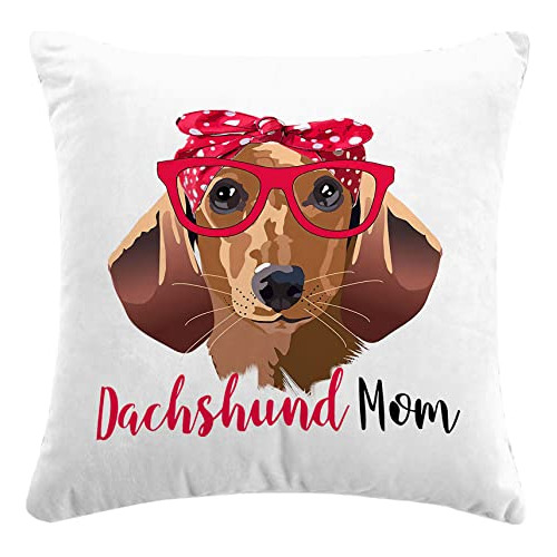 Funda De Almohada De Mamá Dachshund, Funda De Cojín D...