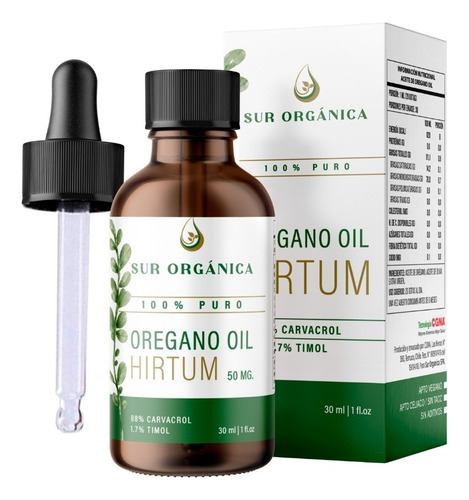 ACEITE DE OREGÁNO HIRTUM 88% Carvacrol , Timol 2% SUR ORGANICA