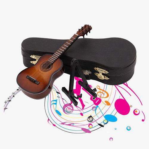 Guitarra Clásica Con Soporte Y Funda Para Escritorio De Ofic
