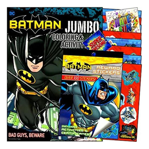 Batman Juego De Libros De Calcomanías Para Colorear Con