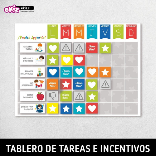 Tablero De Tareas E Incentivos Para Generar Hábitos En Niños