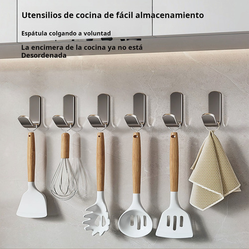 Ganchos Adhesivo De Acero Inoxidable Para Baño Y Cocina 20pc Ganchos Toalleros Adhesivos De Pared Para Toalla Baño Cocina