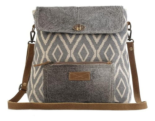 Bolso Myra Bolso De Hombro Gris Granulado S-2557