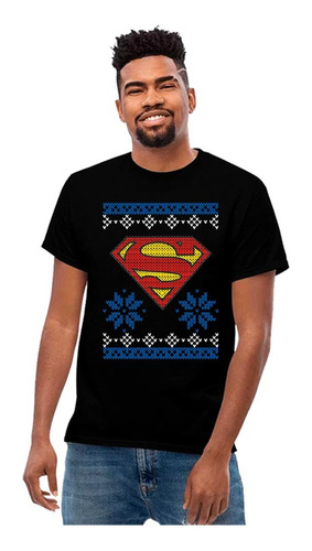 Playera Superman Ugly Sweater Navidad Diseño 729 Beloma