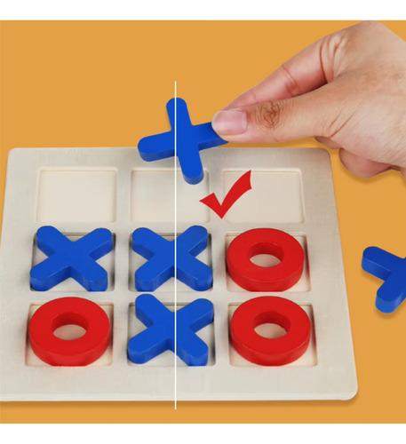 Tablero Juego Tres En Raya Tic Tac Toe Xoxo De Madera -922