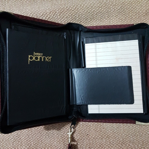 Agenda Planificador Y Tarjetero De Cuero Importada De China