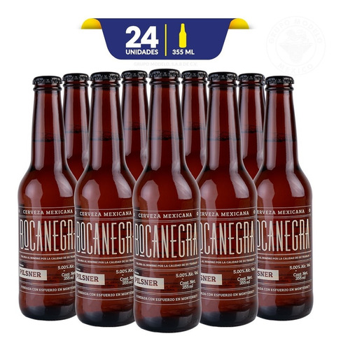 Cerveza Bocanegra Pilsner, 24 Botellas De 355ml C/u