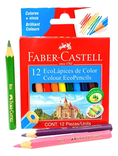 Lapices De Colores Faber Castell Cortos Eco X12 Unidades