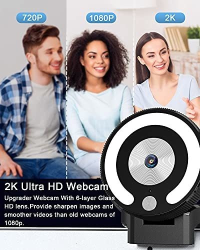 Camara 2k Luz Anillo Transmision Ultra Hd Microfono 3