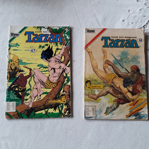 Tarzan Nª 47 Y 59 Edgar Rice Burroughs Editorial Cinco