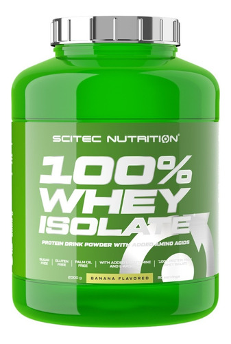 Proteina 100% Whey Isolate 80 Sv Banana Scitec Nutrition