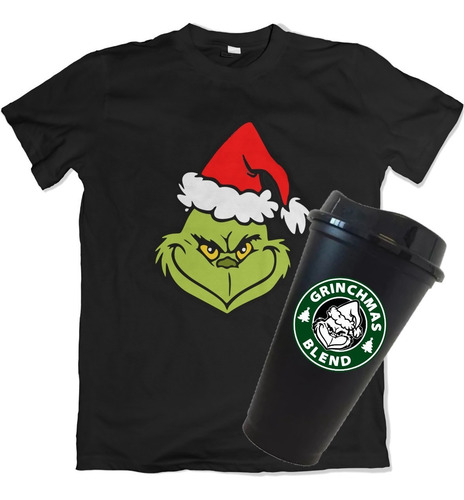 Grinch Navidad Paquete Set De Regalo Playera Vaso