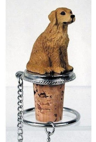 Tapon De La Botella De Vino Golden Retriever Decorativo Cor