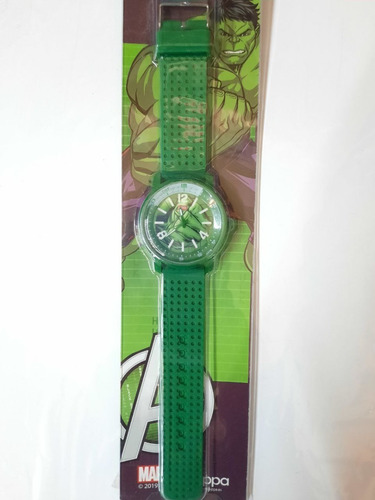 Reloj Pulsera Marvel Luppa Dgl Games & Comics Color De La Malla Hulk